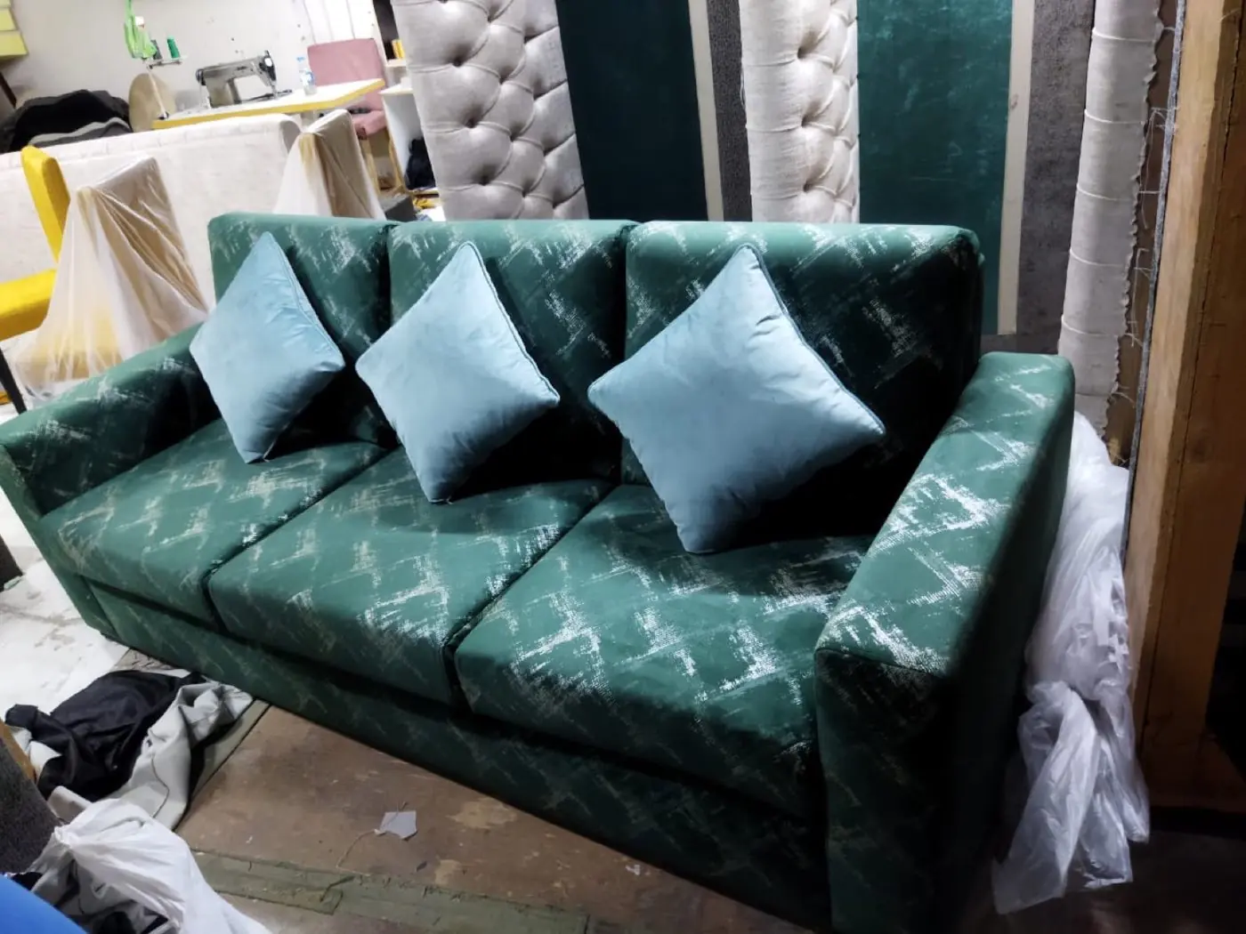 Customized majlis, sofa and bedroom furniture built and upholstered in Al Noor's Sharjah workshop — project 31